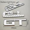 3D Metal Logo GT Car Rear Boot Trunk Emblem Fender Side Front Grille Badge Sticker Decals For Mustang GT Accessories