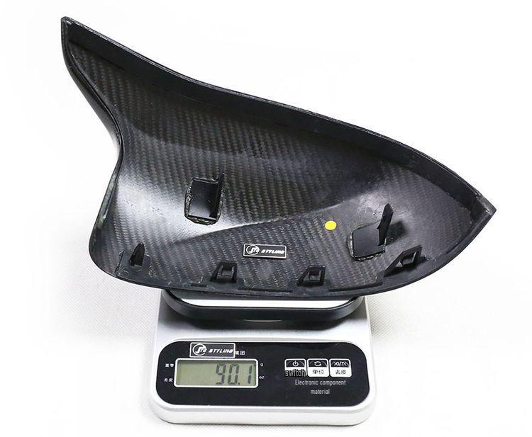 Dry Carbon Fiber Rearview Mirror Shell Set for BMW X3/X4/X5/X6/X7 – Four-Piece Kit
