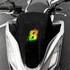 1 Stück Goldene Zahl Motorradaufkleber Wasserdicht für Motorradhelm Windschutzscheibe Kraftstofftank Auto Kofferraum Roller Universal Vinyl Aufkleber