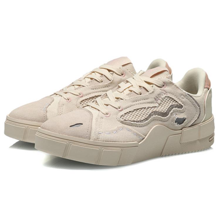 New LiNing CF Low Top Skateboard Shoes Women's Swan White AGCQ386-2