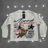 2026 Spring and Autumn New MIX Retro with Diamond Angel Letter Crew Neck Long Sleeve Men and Women of the Same Style, One Piece Will Be Sent In