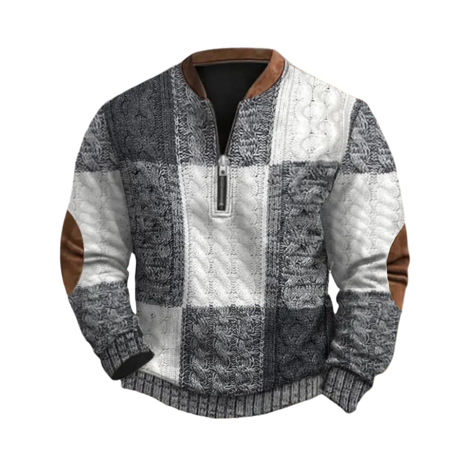 Men s Casual Trendy Retro American- Printed Round-neck Long-sleeved Half-pull Hoodie XL белый 1760₽