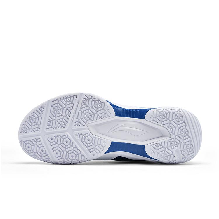 Li Ning Thunder Training Comfortable Fashion Shock Absorption Non-Slip Wear-Resistant Low-Top Badminton Shoes Unisex sneaker White Blue AYTV005-1