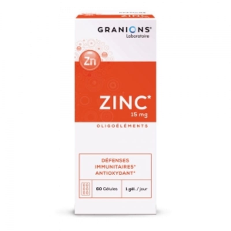 

Granions Zinc 15 mg 60 Capsules