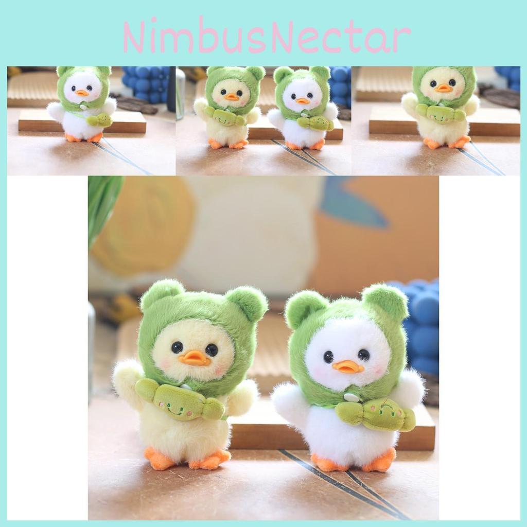 Super Soft Green Duck Plush Keychain Adorable Frog Duck Bag Decoration