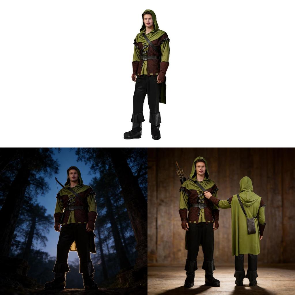 European Fantasy Archer Costume For Male Stage Performers With Polyester Fabric For Costume Parties