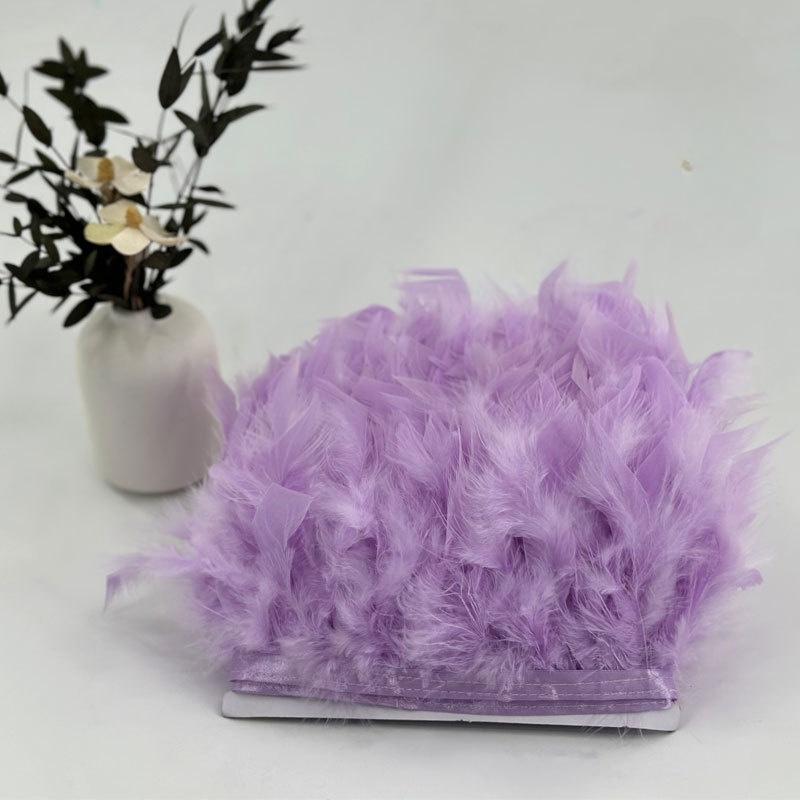 10-15cm Coffee Turkey Feather Trim Feathers Fringe Ribbon DIY Sewing Clothing Handwork Wedding Dress Crafts Party Decorations