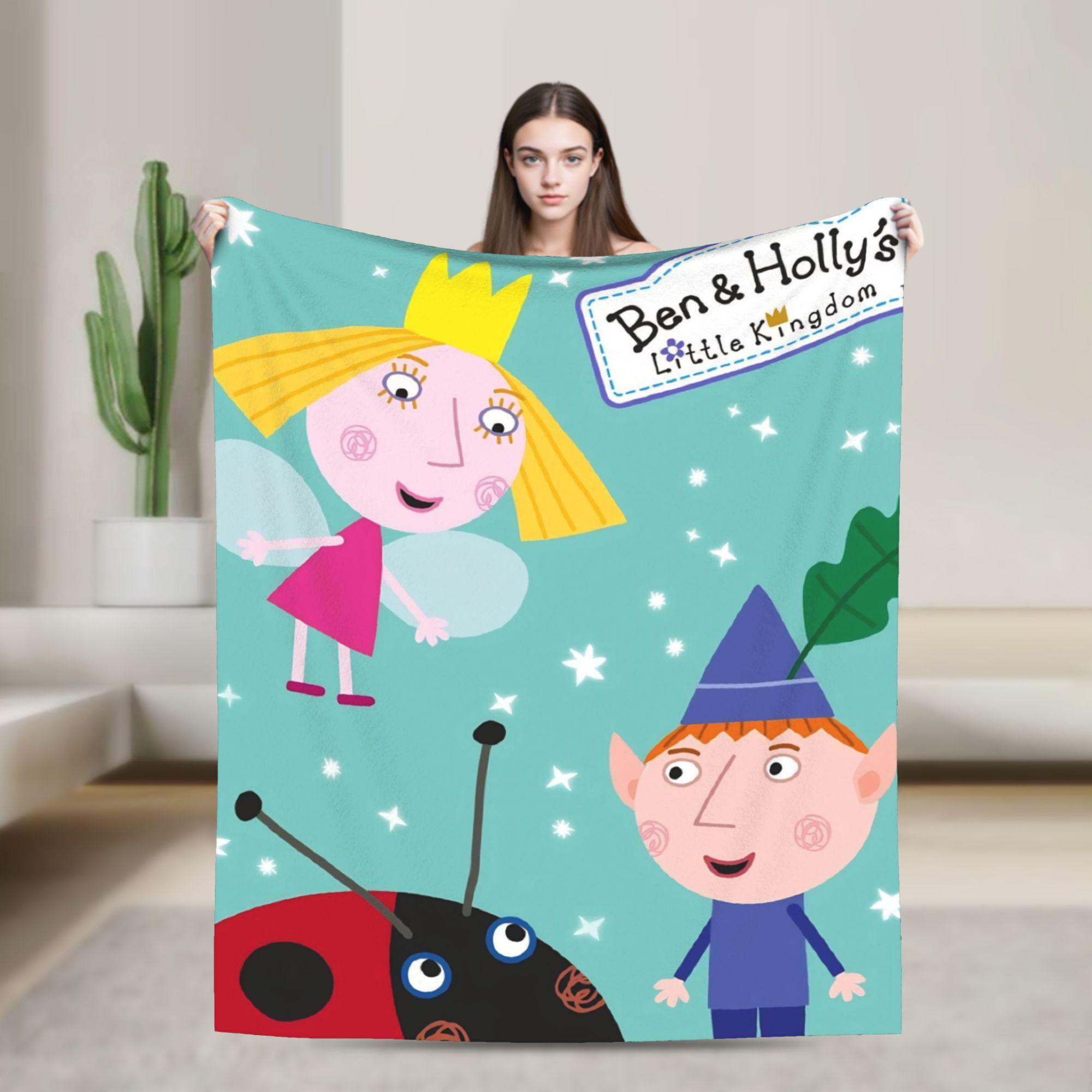 

Ben Holly Cartoon Little Kingdoms Flannel Blanket Magic-Movie Creative Throw Blankets for Bedspreads 125*100cm Warm 50x60in