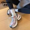 SOOFYLIA Platform Mesh Dad Shoes Women 2025 Autumn New Retro Heightening Versatile Casual Sports Shoes Trend