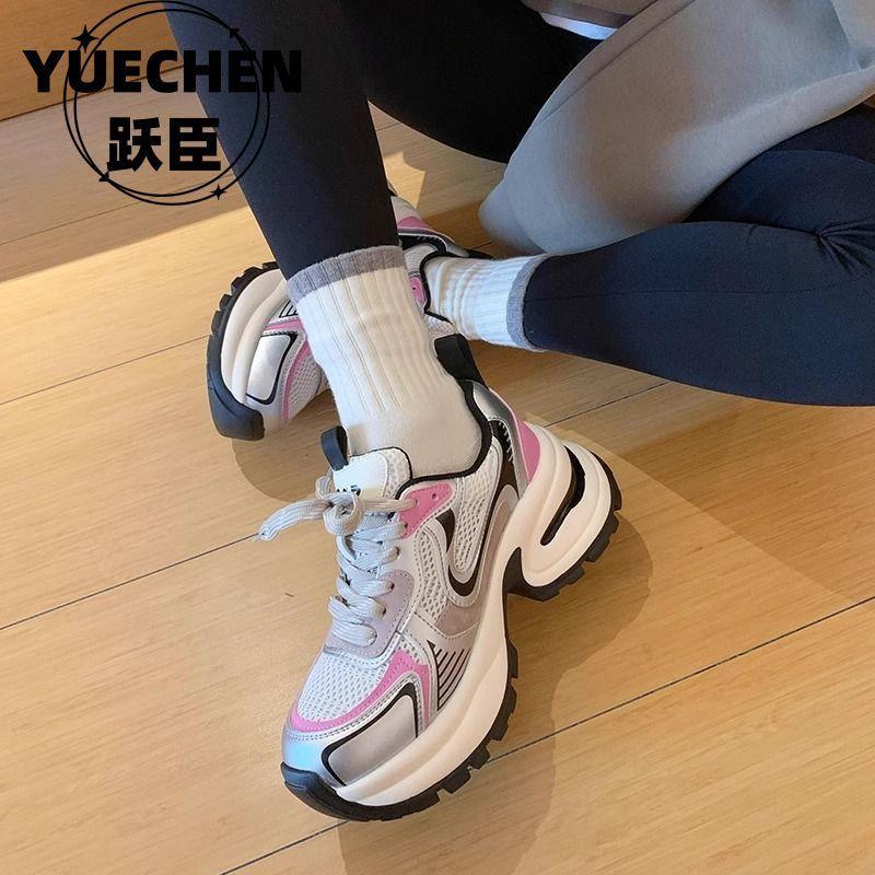 SOOFYLIA Platform Mesh Dad Shoes Women 2025 Autumn New Retro Heightening Versatile Casual Sports Shoes Trend