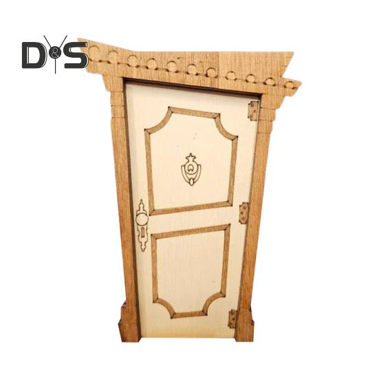 

Мини деревянная дверь, дверь в виде сказочного домика, дверь в стиле ретро с микроландшафтным декором для поделок своими руками, миниатюрные книжные полки для сада C