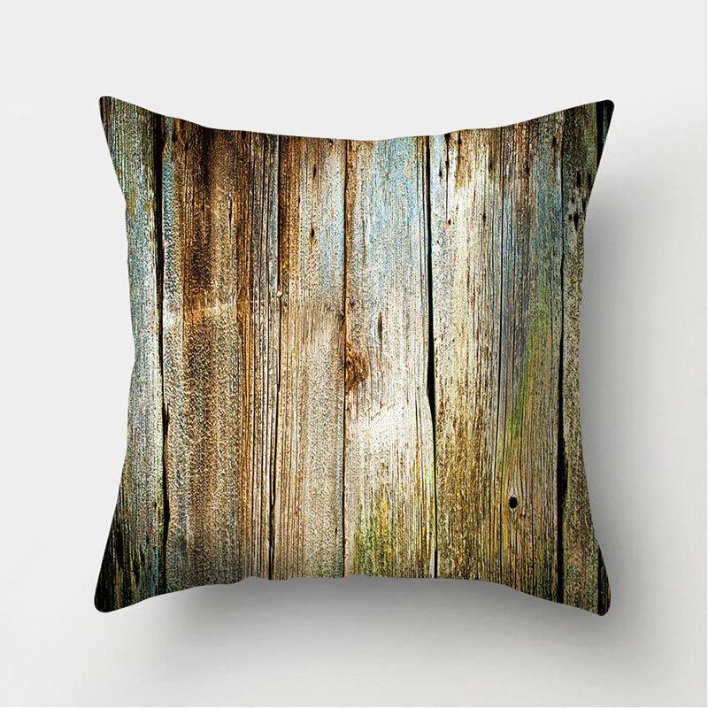 Home Decor Wood Stone Pattern Pillowcase Cushion Cover Sofa Pillowcase Bedroom Living Room funda de almohada