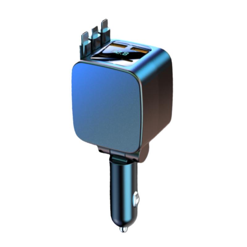 Starry Sky Roof Ambient Light Car Charger, 120W Super Fast Charging with Retractable Cable for Apple & Huawei Phones.