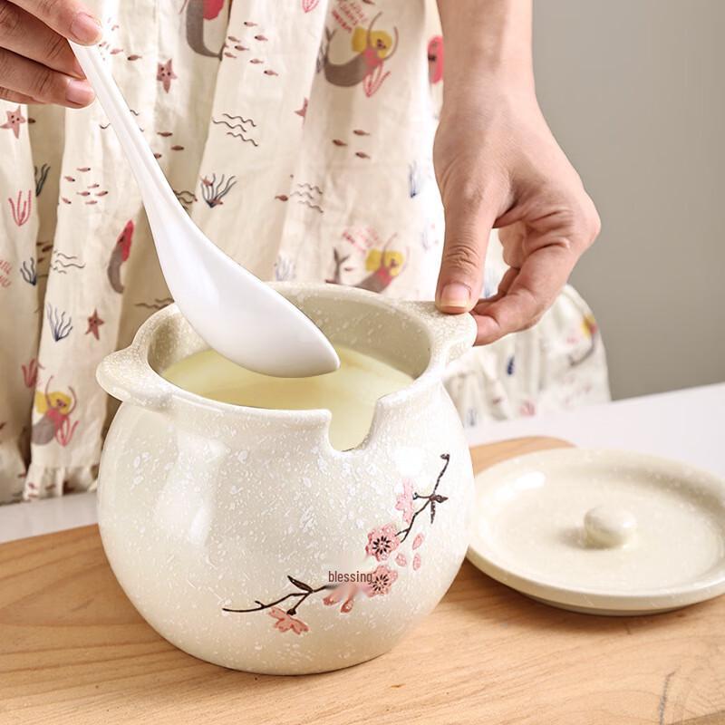 Ceramic Hand-Painted Lard and Seasoning Pot