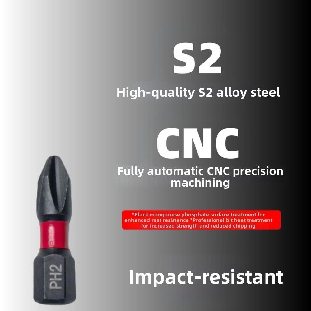 10in1 Mixed 2Inches Impact Screwdriver Bit Magnetic with Storage Organizer S2 Alloy Steel Bit Anti-Slip Impact X50 50-75mm