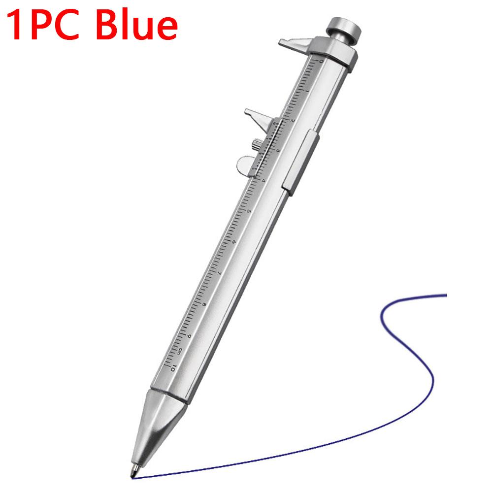 1/2/3/4PCS Multifunction Gel Ink Caliper Pen Vernier Caliper Roller Ball-Point 1.0mm Plastic Student Stationery Measuring Tools