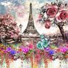Pittura Diamante 5D Fai da Te Torre Eiffel Ricamo Diamante Fiore Punto Croce Trapano Tondo Quadrato Completo Artigianato Manuale Decorazione Casa Regalo