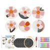 Punch Needle Embroidery Diy Coaster Kit, Handmade Heat Resistant Insulation Pad, Stress Relief Hand Punch Craft, Personalized Literary Table Ornament