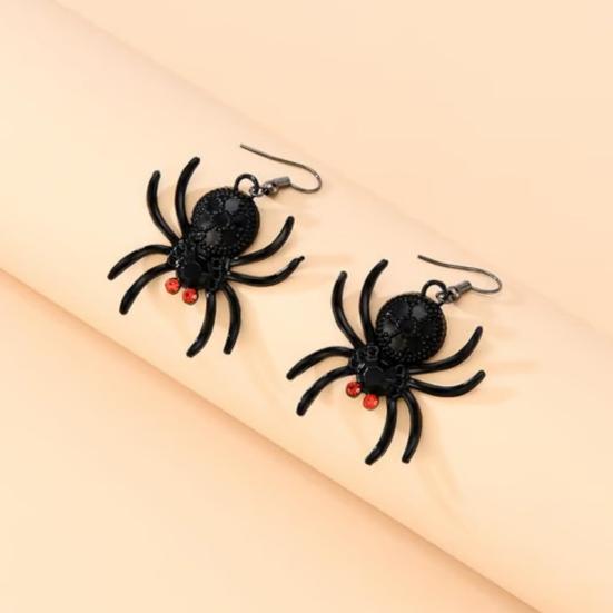 1 Pair Drop Earrings Matte Black Triple Bat Hook Earrings Women Halloween Earrings Witchy Goth Ear Adornments