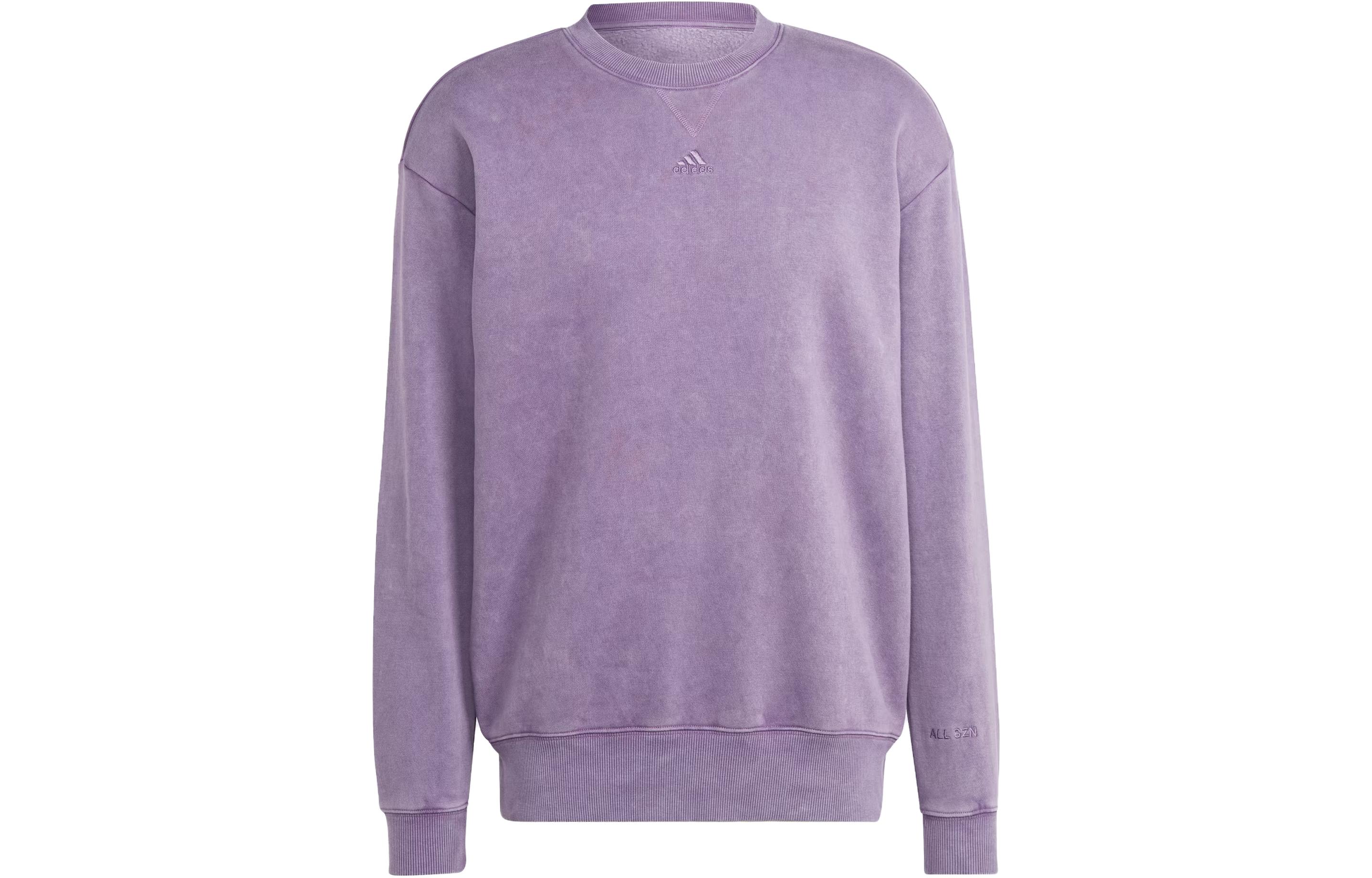 Adidas Sweatshirts Men s Purple Crew Neck Moderate Regular IJ6926 M