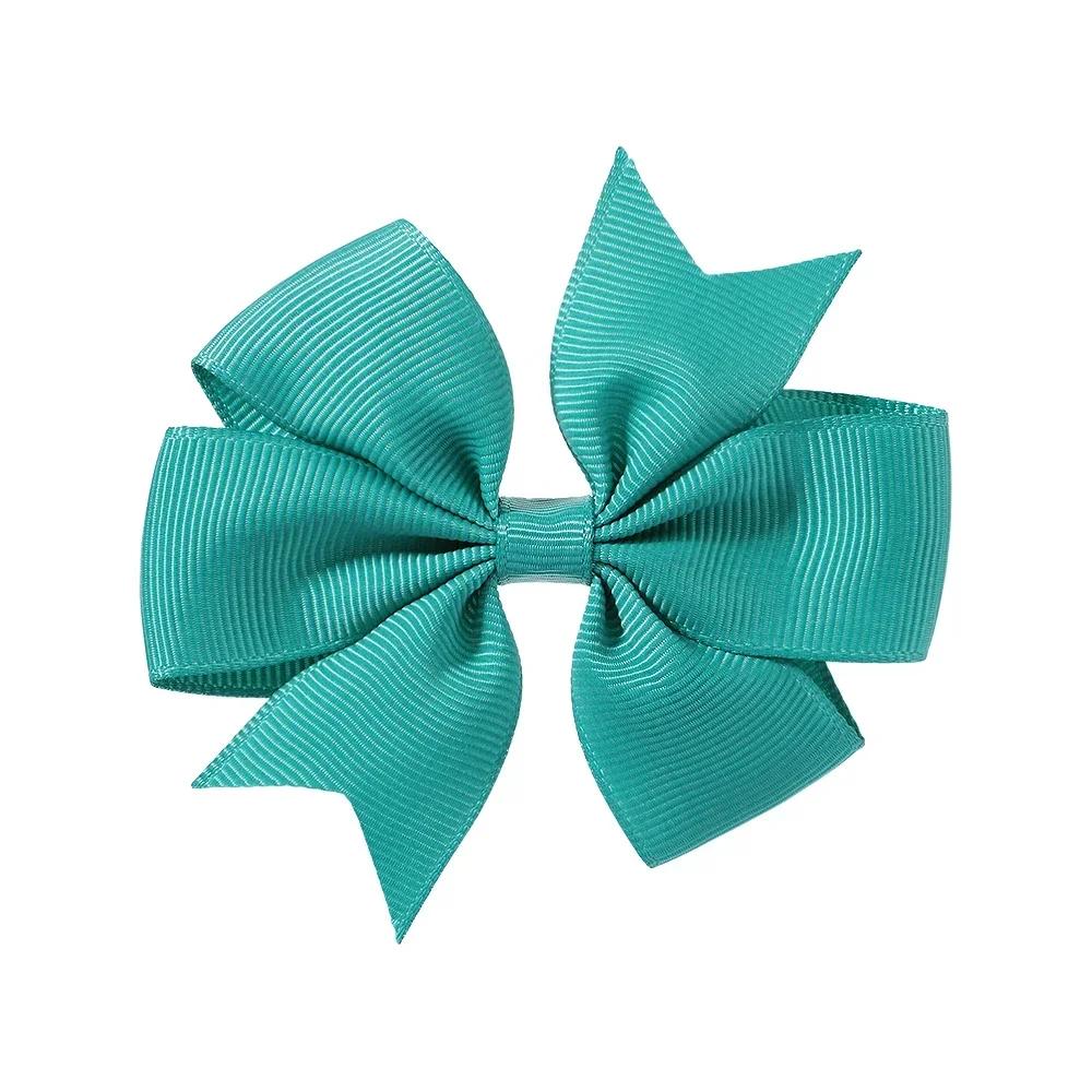 2/4/10 piezas 3'' Lazos de Cinta Sólida Pinzas para el Cabello para Bebés Niñas Lazos Hechos a Mano Pasadores Pasadores Accesorios para el Cabello para Niños