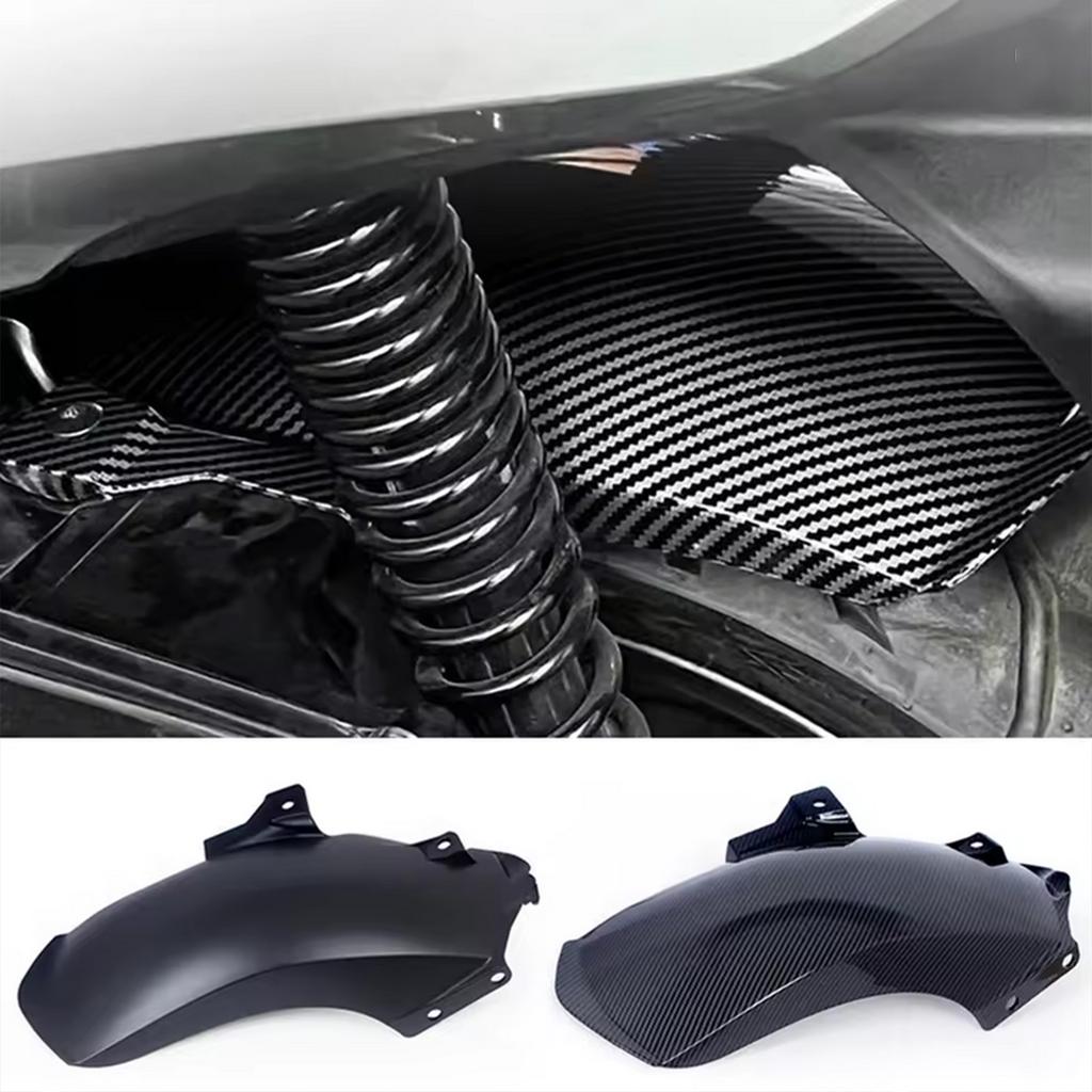 Plastic Motorcycle Mudguard Matte Black Carbon Fiber Rear Extension Splash Pad Protection Cover for PCX160