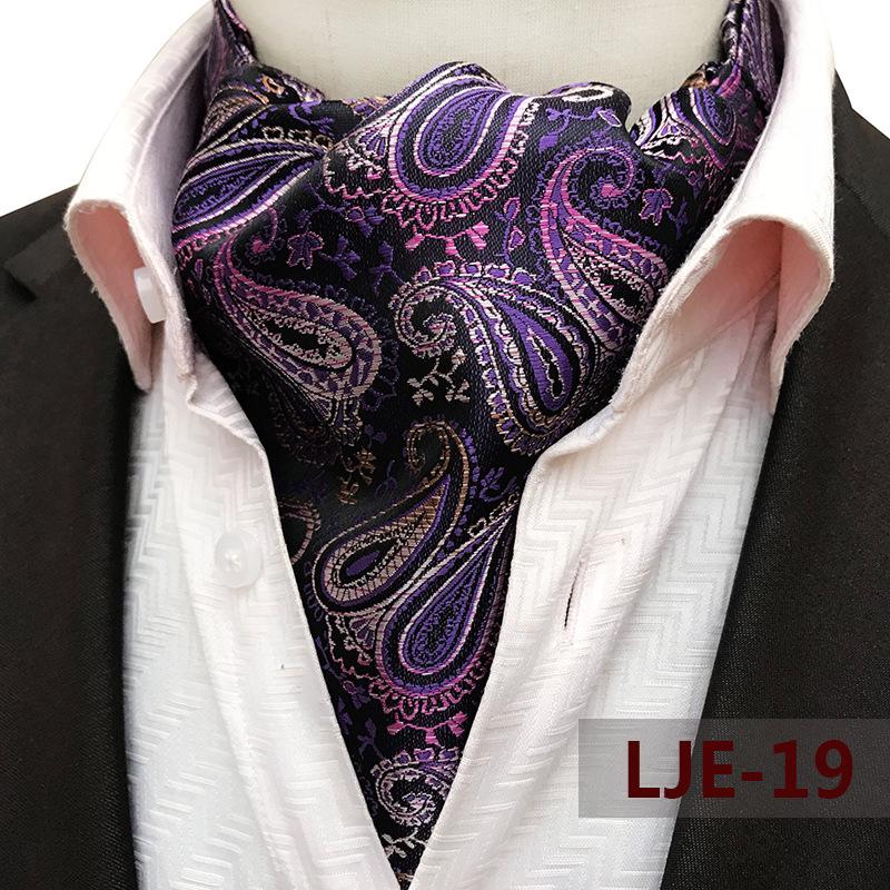 Men's Wide Tie Large Pattern Snood Scarf