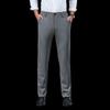 ROMON Men's Summer Slim Straight Business Casual Trousers