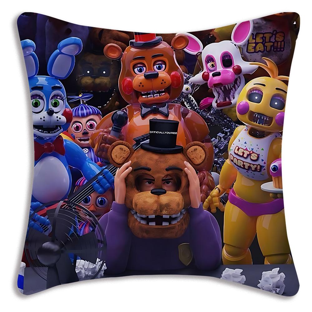 Anime F-Fnafs Boy Pillow Covers Cartoon Sofa Decorative Home Double-sided Printing Short Plush Cute Cushion Cover