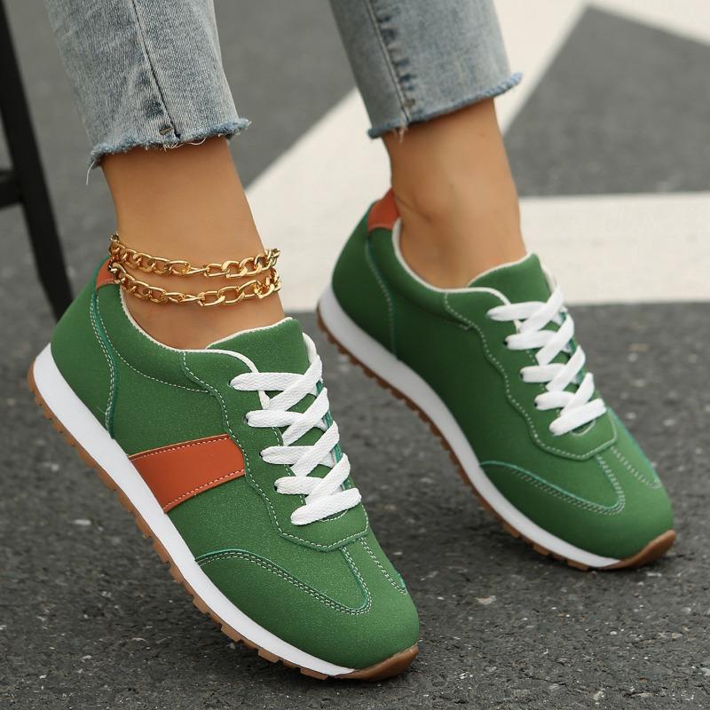 Fashion New Spring Autumn Flat Bottomed Mixed Color Elevated Casual Sheos Simple and Versatile Walking Woman Sneakers Zapatos De Mujer