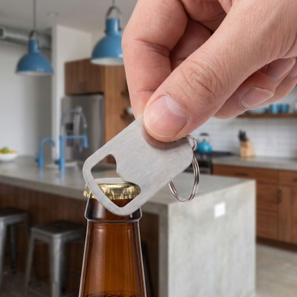 Simple Bottle Opener Keychain Stainless Steel Portable Bottle Opener  Daily Carry