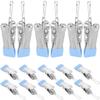 20Pcs Stainless Steel Clothespins Clips Strong Windproof Non Slip Clothes Pegs for Laundry Clothesline Quilt Blanket Socks