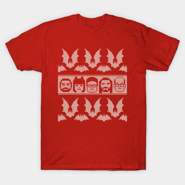Men Black Print T-shirt Ugly Christmas Sweater T-Shirt Wwdits Edition No-Cut Transfer Paper Print Cotton Tshirt M красный