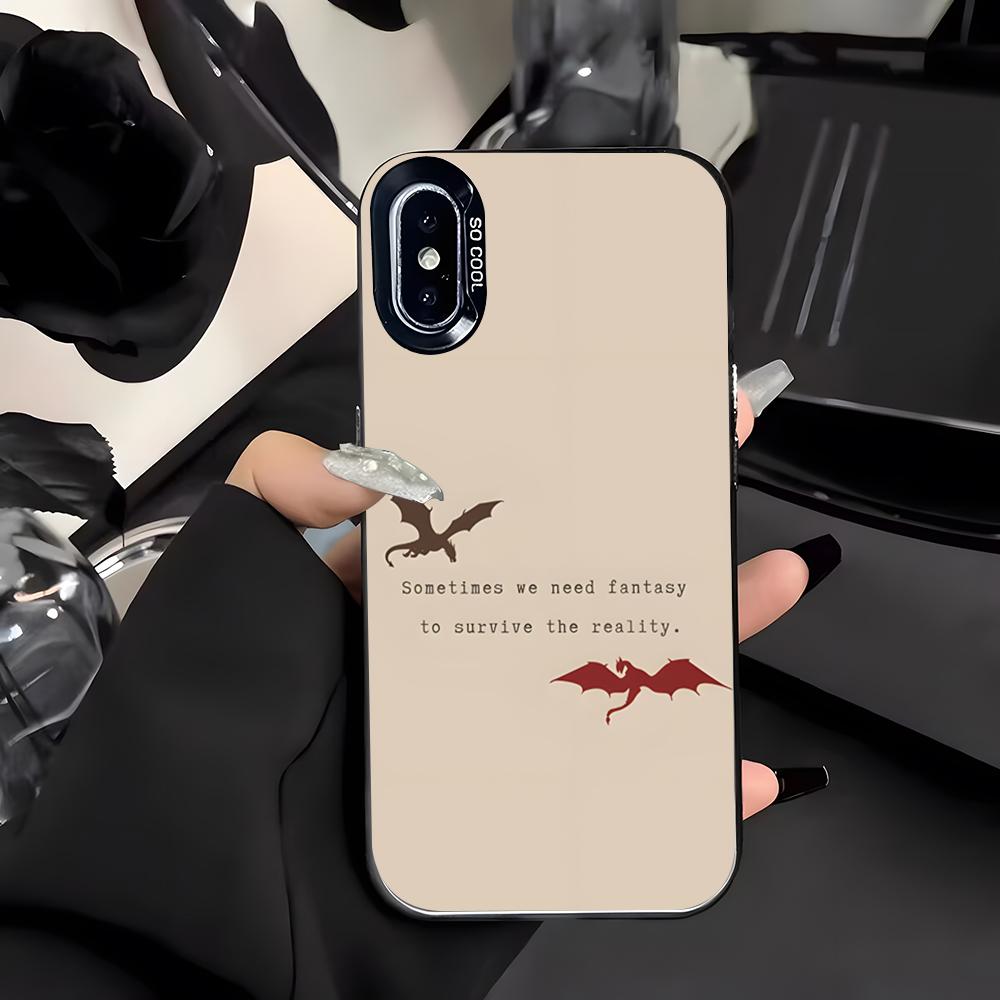 

Fourth Wing Dragons Phone Case For IPhone 17 Air 16 E 15 14 Plus 13 12 11 Pro Max Colored Silver Cover iPhone17
