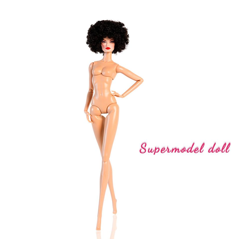 New 32cm Original Design Nude Naked Doll Joint Movable 1/6 Supermodel Doll Normal Skin Brown Hair Dress Up Toy Collectors Gifts