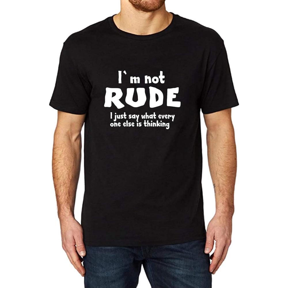Men s I m NOT Rude Funny Printed T-Shirt XL чёрный