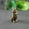 Solid Brass Lucky Dog Desk Ornaments Vintage Copper Animal Miniatures Figurines Decorations Gifts Home Decors Crafts Accessories