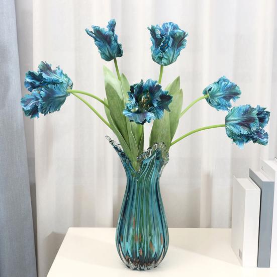 Simulovaný tulipánový květ Umělý tulipán s dlouhým stonkem Opakovaně použitelný Nenáročný Umělý tulipán pro květinové aranžmá Domácí Kancelář Svatba Dekorace