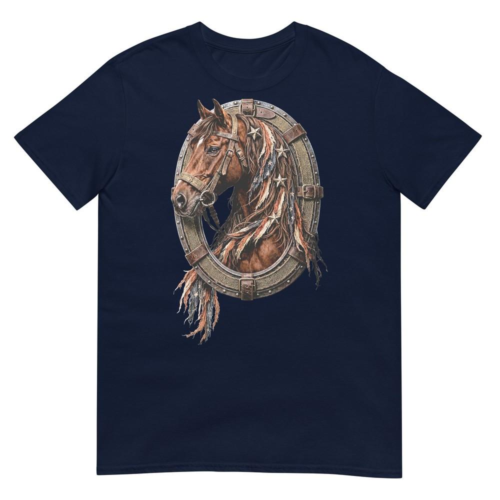 Patriotic Horse American Flag Usa Militaryinspired Tshirt S