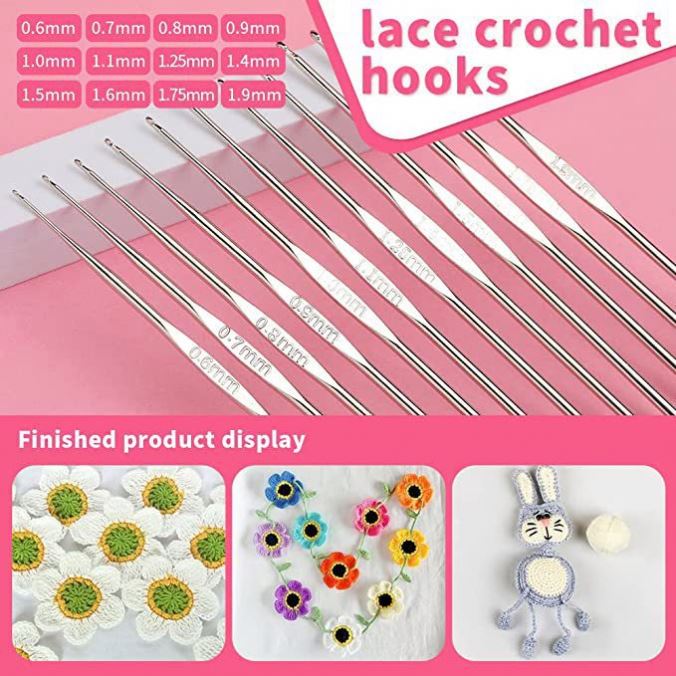 127-teiliges Häkelnadel-Set mit Garn-Mode DIY Handgestricktes Nähset Anfängerfreundlich Praktisch & Langlebig