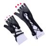 Breathable Girls Black Punk Mesh Lace Women Fishnet Gloves Fingeless Mittens Long Gloves Net Mitten
