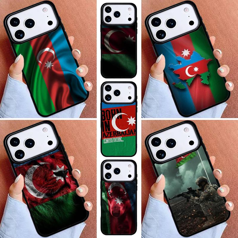 Aserbaidschan Flagge Handyhülle für iPhone 16e 15 14 13 12 17 Pro Max Plus Air 17pro Hülle Coque
