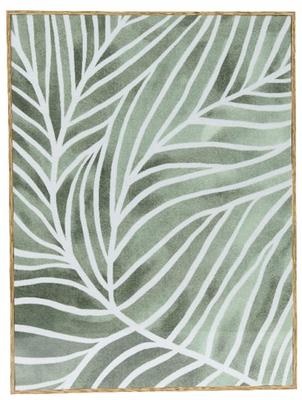 Wall Painting On Canvas In Green Shades MDF 30x40cm