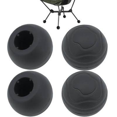 Ailunate Outdoor Chair Leg Cover for Helinox Alternative Chair One Chair Two Camping Chair Table Feet 4 Pieces Black