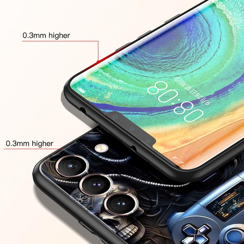Game Controller Graphic Phone Case For Samsung Galaxy S26 Ultra S25 Plus S24 FE S23 S22 5G S21 S20 Cover Black Soft