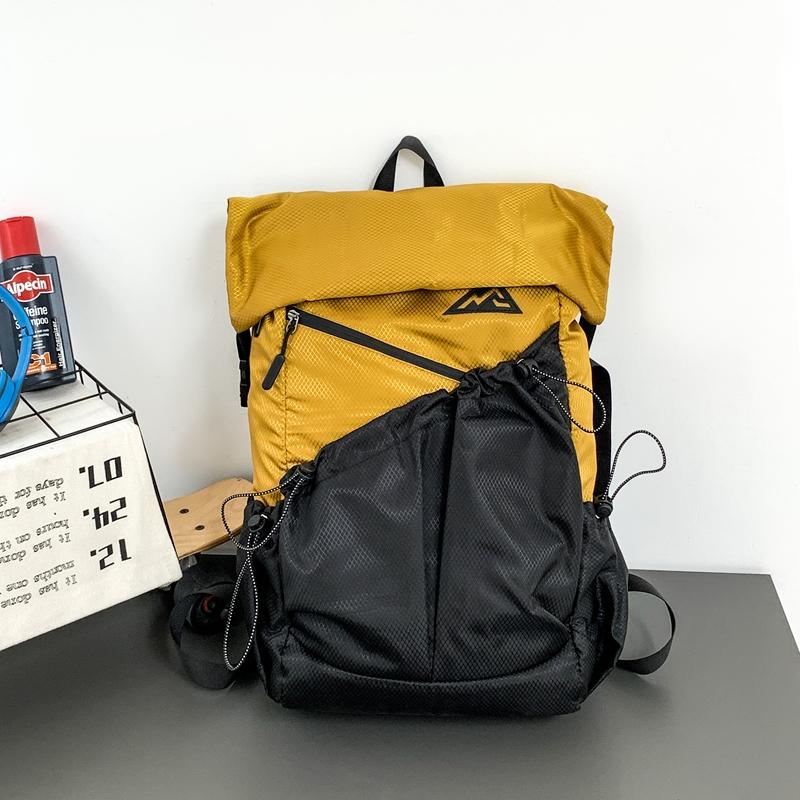 Color Block Backpack Travel Sports Mountaineering Luggage Bag Computer Bag Large Capacity Student Schoolbag