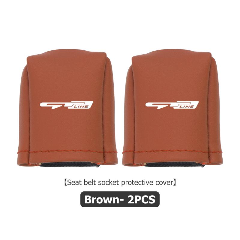 For KIA Universal Car Logo Seat Belt Buckle Protect Cover Anti Scratch Accessories Cerato Proceed Venga Stonic Picanto Sorento zqdtx40 vngk1
