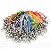 50PCS Black Strap Charm Cord Lanyard Lariat Strap Cords Lobster Clasp Rope Keychains Hooks Mobile Set Charms Jewelry Accessories