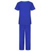 Women Short Sleeve V-neck Tops+Pants  Working  Set Suit