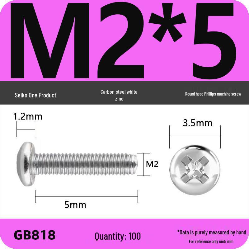 4.8 Grade Galvanized Phillips Round Head Screw (M2-M8)